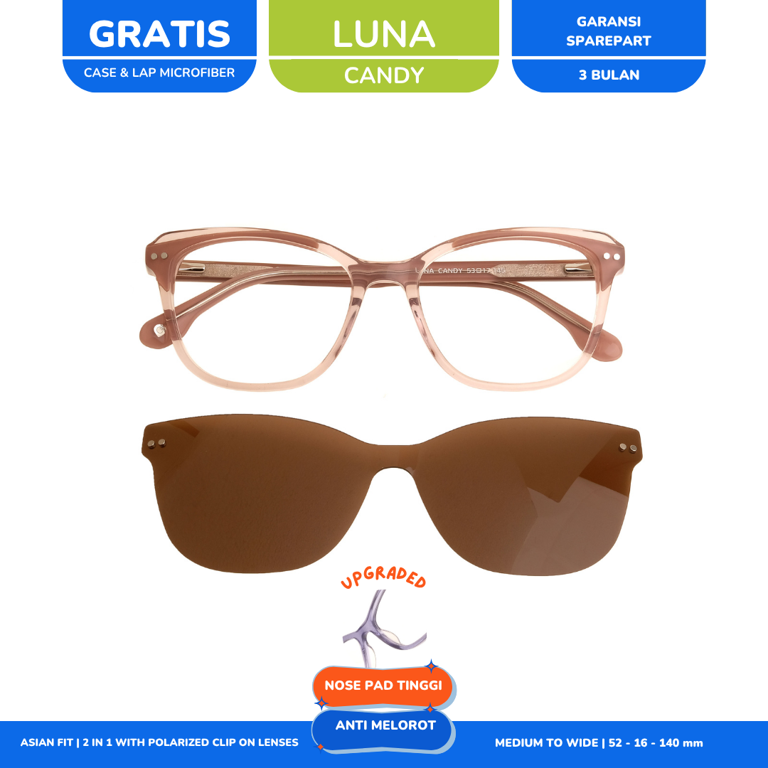 Clip On Cat Eye Luna