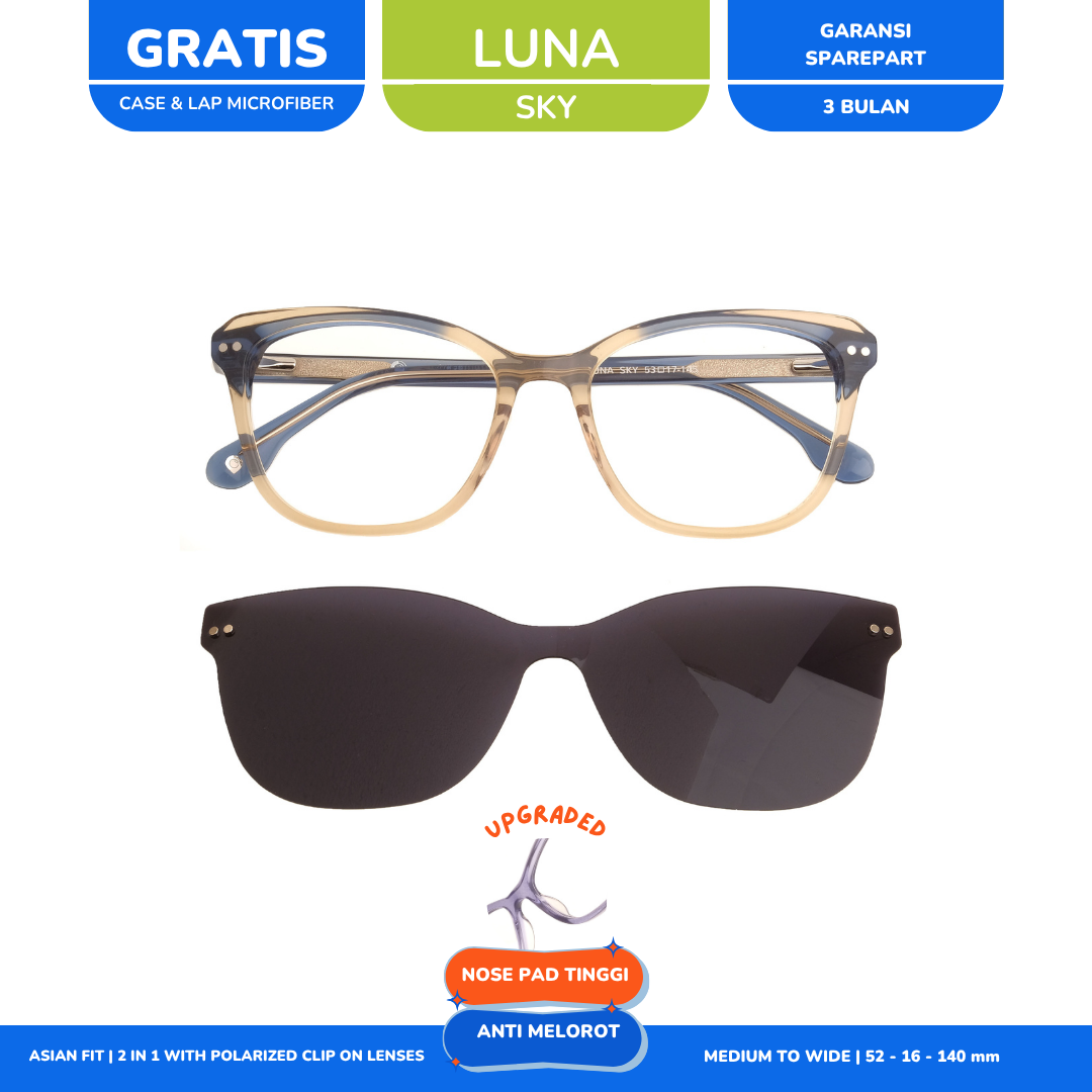 Clip On Cat Eye Luna