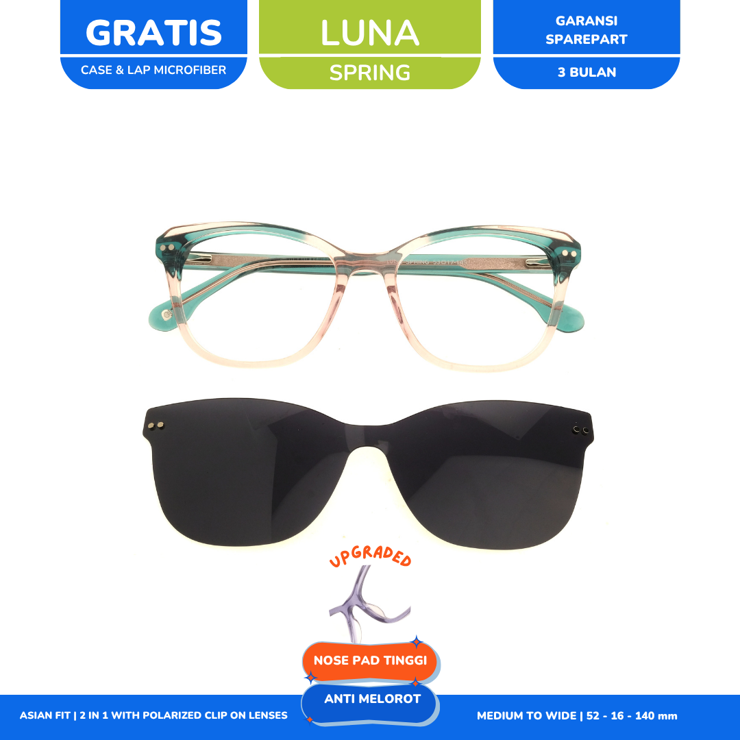 Clip On Cat Eye Luna