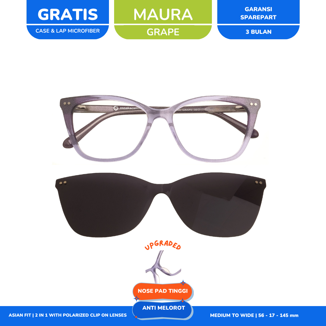 Clip On Cat Eye Maura