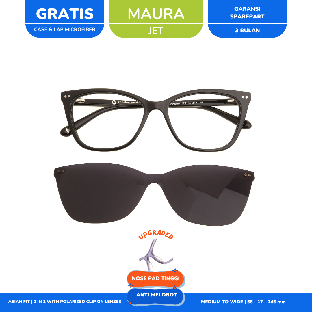 Clip On Cat Eye Maura