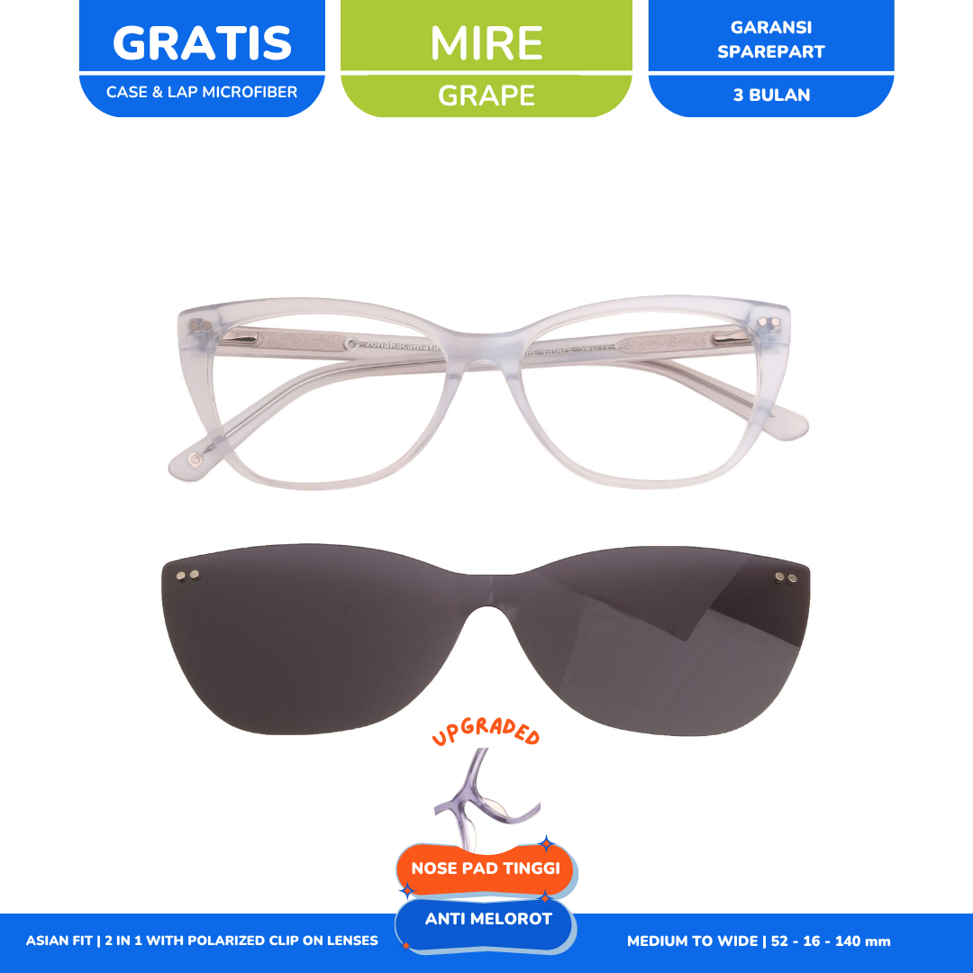 Clip On Cat Eye Mire