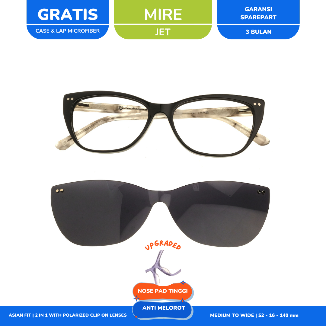 Clip On Cat Eye Mire